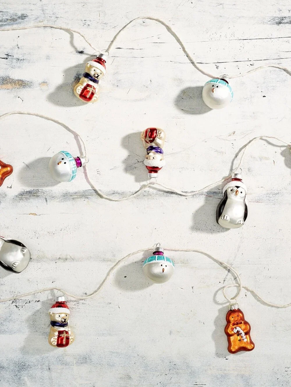 POTTERY BARN Mercury Glass Mini North Pole Animals Ornaments Set